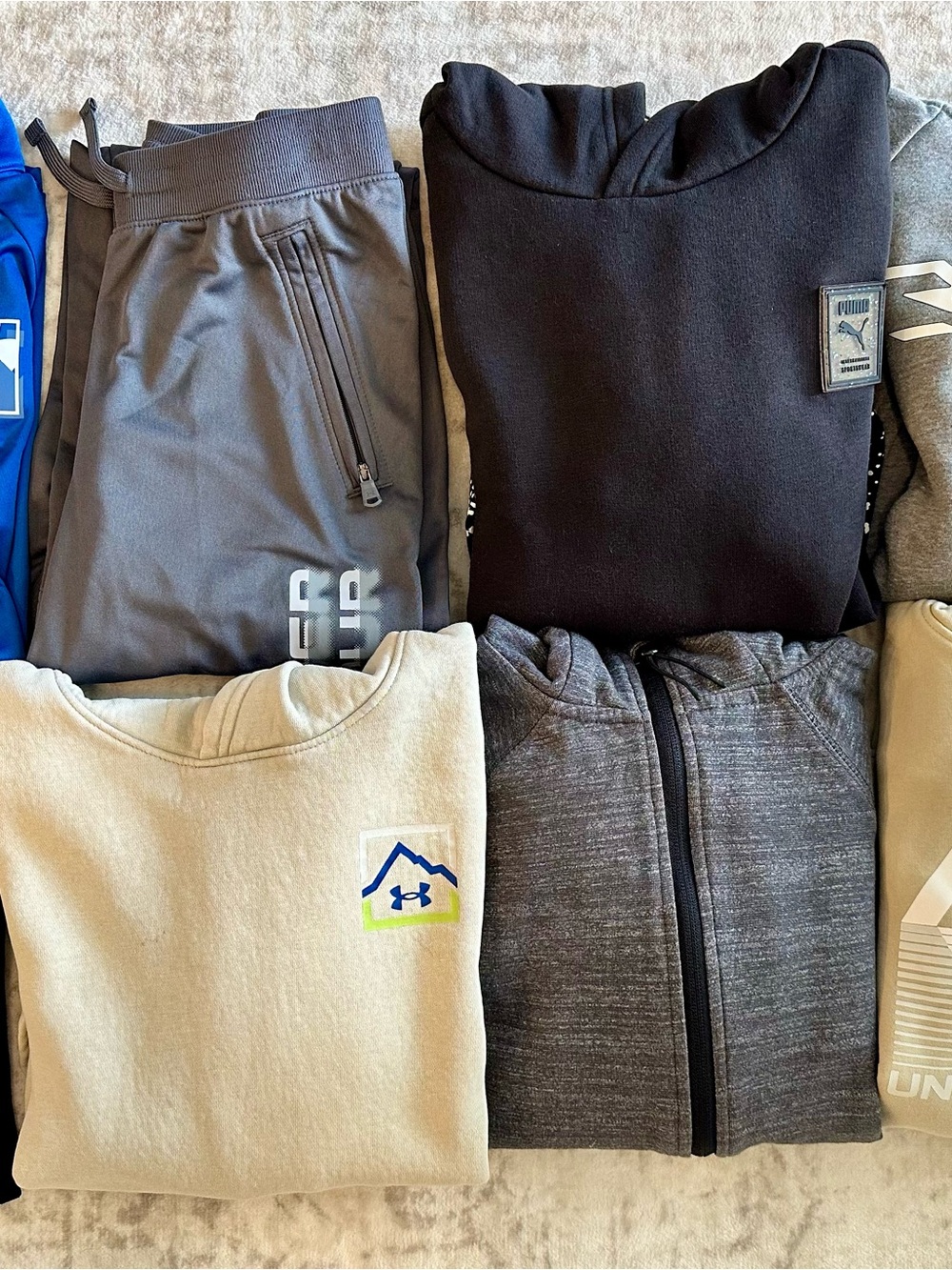 Boys Size M 10-12 Athletic Clothing Bundle 8 Pieces Nike UA Patagonia Puma